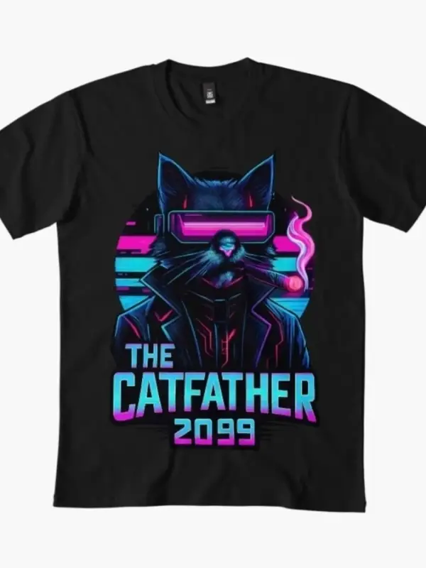 The Catfather Erkek Kadın Tişörtü %100 Pamuklu Tişörtler Kısa Kollu Üstler 1217-3