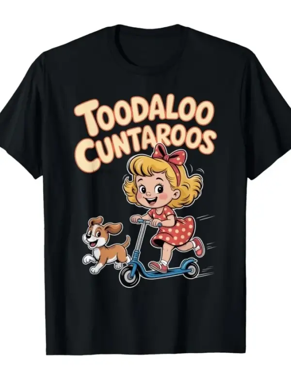 Toodaloo Cuntaroos Komik Retro Elveda Mizah T-shirt Erkekler Kadınlar Için % 100% Pamuk T Shi