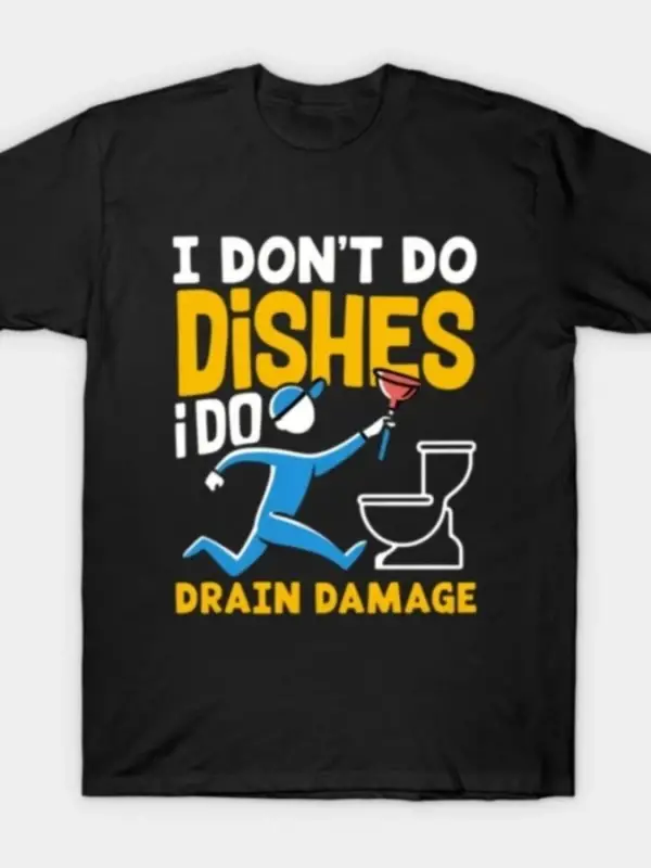 Tuvalet Tıkanma Şampiyonu Komik Banyo T-shirt Erkekler Kadınlar Için % 100% Pamuk T Shirt Kıs