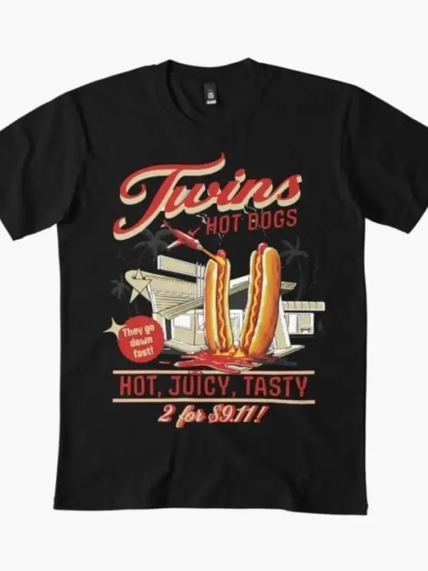 Twins Hot Dogs Juicy Tasty 2 T-shirt Erkekler Kadınlar Için % 100% Pamuk T Shirt Kısa Kollu Ü