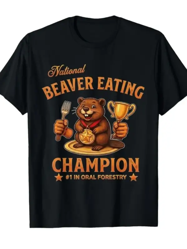 Ulusal Kunduz Yeme Şampiyonu Komik Alıntı T-shirt Erkekler Kadınlar Için % 100% Pamuk T Shirt