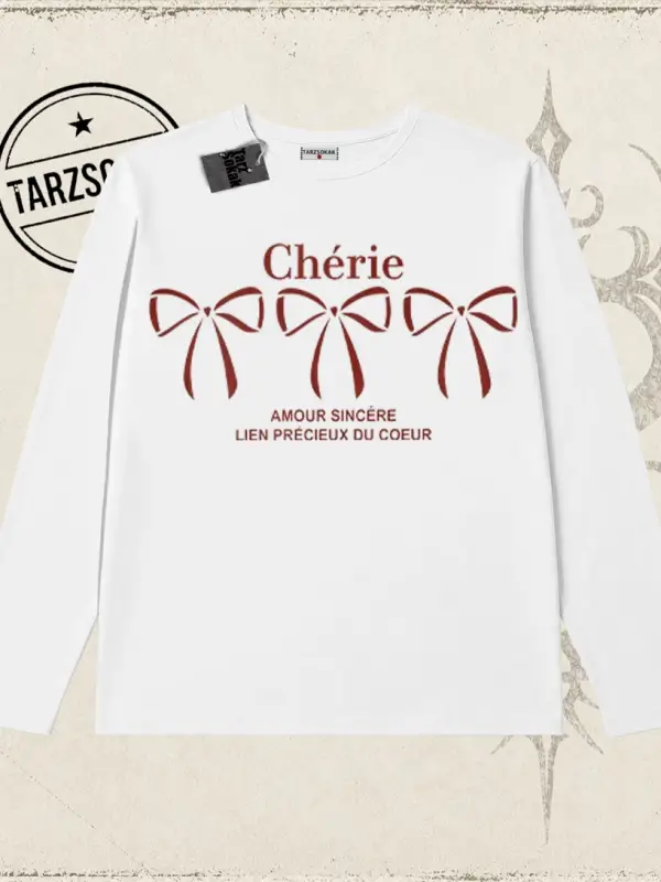 Unisex Cherie Biskilet Yaka  Long Sleeve Beyaz