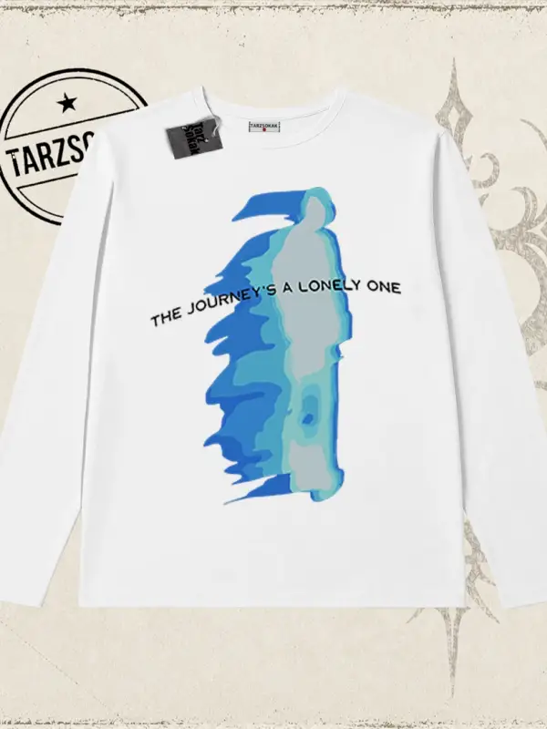 Unisex Journey Biskilet Yaka  Long Sleeve Beyaz