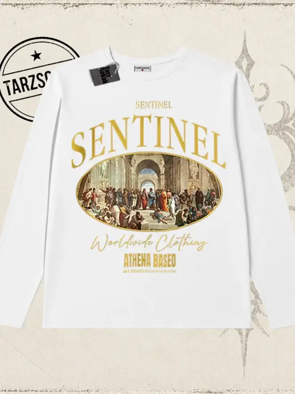 Unisex Sentinel Biskilet Yaka  Long Sleeve Beyaz