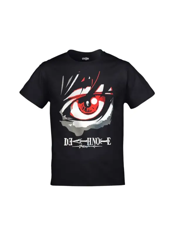 Unisex Siyah Death Note Büyük Göz Baskılı