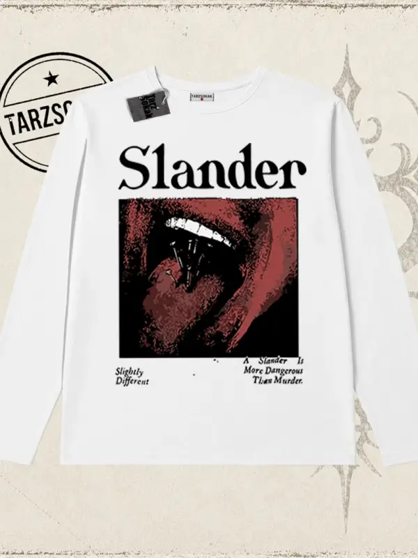 Unisex Slander Biskilet Yaka  Long Sleeve Beyaz