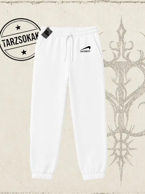 Unisex Suicedeboys Unisex Jogger Eşofman Altı Beyaz