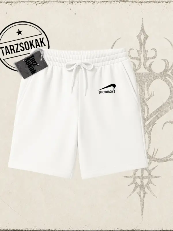 Unisex Suicedeboys Unisex Şort Beyaz
