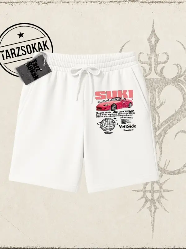 Unisex Suki Fast And Furious Unisex Şort Beyaz