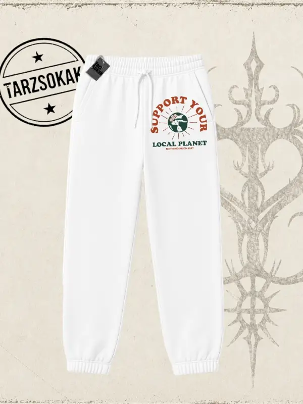 Unisex Support Your Unisex Jogger Eşofman Altı Beyaz
