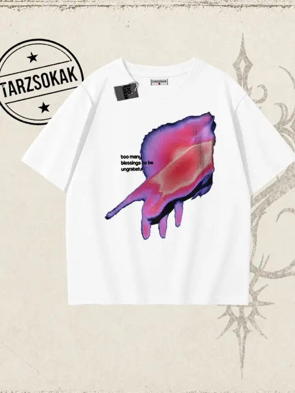 Unisex Ungrateful Oversize Unisex Tişört Beyaz