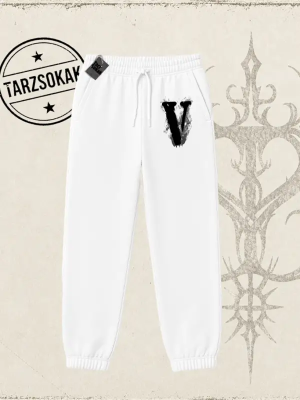 Unisex Vlone Unisex Jogger Eşofman Altı Beyaz