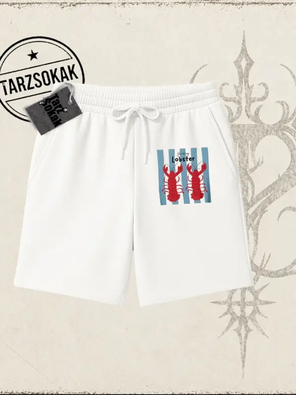Unisex You are My Lobster Unisex Şort Beyaz