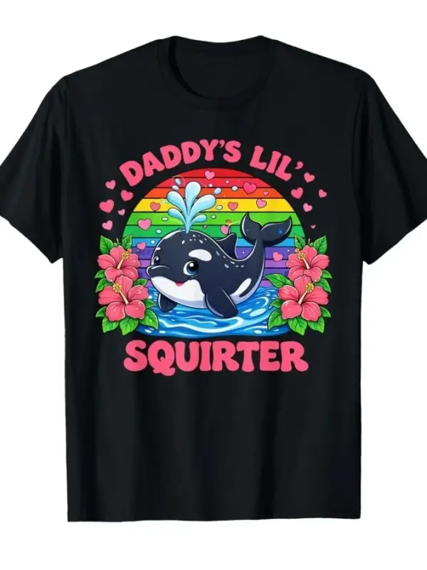 Uygunsuz Komik Babanın Lil Squirter Utanç verici T-shirt Erkekler Kadınlar Için % 100% Pamuk