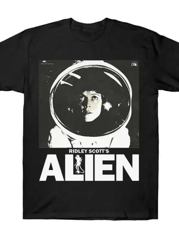 Uzaylı Film 1979 Vintage T-shirt Erkekler Kadınlar Için % 100% Pamuk T Shirt Kısa Kollu Üstle