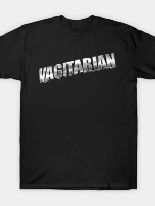 Vagitarian-Komik-Dedikodu-Metalik Erkek Kadın Tişörtü %100 Pamuklu Tişörtler Kısa Kollu Üstle