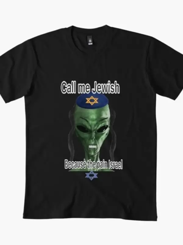 Yahudi Uzaylı Meme T-shirt Erkekler Kadınlar Için % 100% Pamuklu Tişörtler 3XS-3XL Üstler 122