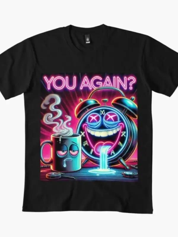 Yine mi? Erkekler Kadınlar İçin Neon Alarm Tişörtü %100 Pamuklu Tişörtler Kısa Kollu Üstler 0