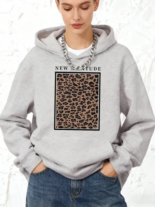 Yosemite Ulusal Parkı Baskılar Pamuk Kapüşonlular Kadın Koşu Cep Tişörtü Sportif Gevşek Kazak