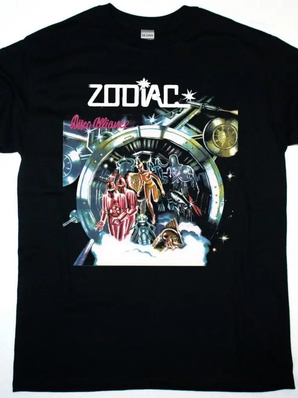 ZODIAC DISCO ALLIANCE NEW BLACK T-SHIRT
