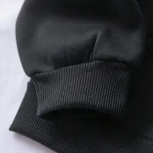 . Essnce Butterfly Print Kangaroo Pocket Drawstring Lined Hoodie Siyah