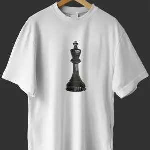 -wed Satranç Taşı Tasarım Baskılı Oversize T-shirt ( Tişört )