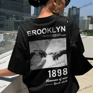 1898 Brooklyn Beyaz Oversize Salas Boyfriend Kadın