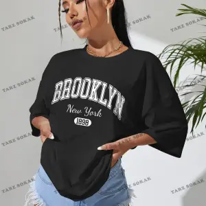 1898 New York Baskılı Oversize Kalıp Unisex T-shirt