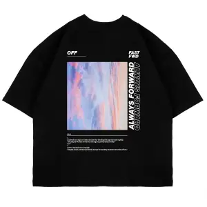 1989 Sırt Baskılı Oversize Unisex Beyaz