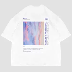 1989 Sırt Baskılı Oversize Unisex Beyaz