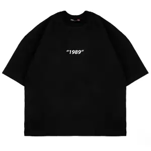 1989 Sırt Baskılı Oversize Unisex Beyaz