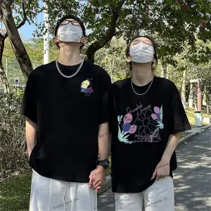 2 Adet Tir Harajuku Style Çift Sevgili Kombinleri Couple Clothing Yeni Sezon