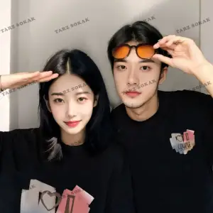 2 Adet Tir Harajuku Style Çift Sevgili Kombinleri Couple Clothing Yeni Sezon