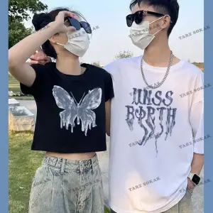 2 Adet Tir Harajuku Style Çift Sevgili Kombinleri Couple Clothing Yeni Sezon