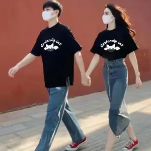 2 Adet Tir Harajuku Style Çift Sevgili Kombinleri Couple Clothing Yeni Sezon
