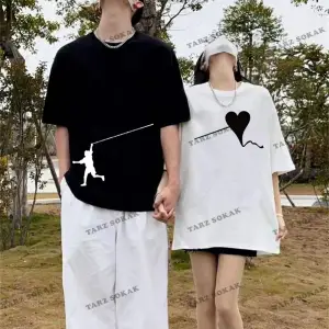 2 Adet Tir Harajuku Style Çift Sevgili Kombinleri Couple Clothing Yeni Sezon