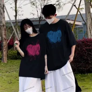 2 Adet Tir Harajuku Style Çift Sevgili Kombinleri Couple Clothing Yeni Sezon