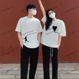 2 Adet Tir Harajuku Style Çift Sevgili Kombinleri Couple Clothing Yeni Sezon