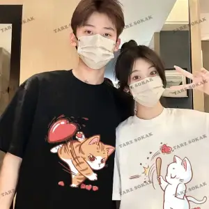 2 Adet Tir Harajuku Style Çift Sevgili Kombinleri Couple Clothing Yeni Sezon