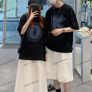 2 Adet Tir Harajuku Style Çift Sevgili Kombinleri Couple Clothing Yeni Sezon