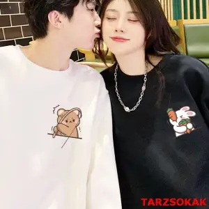 2 Li Harajuku Style Çift Sevgili Kombinleri Couple Clothing Yeni Sezon 2 Adet