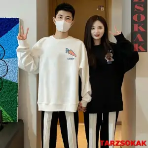 2 Li Harajuku Style Çift Sevgili Kombinleri Couple Clothing Yeni Sezon 2 Adet