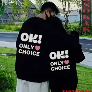 2 Li Harajuku Style Çift Sevgili Kombinleri Couple Clothing Yeni Sezon 2 Adet