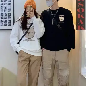 2 Li Harajuku Style Çift Sevgili Kombinleri Couple Clothing Yeni Sezon 2 Adet