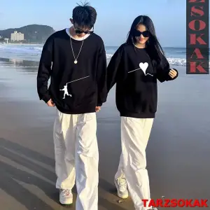 2 Li Harajuku Style Çift Sevgili Kombinleri Couple Clothing Yeni Sezon 2 Adet