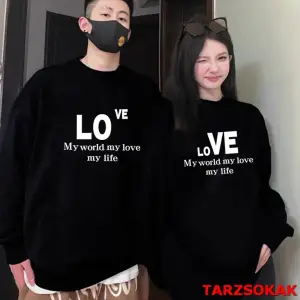 2 Li Harajuku Style Çift Sevgili Kombinleri Couple Clothing Yeni Sezon 2 Adet
