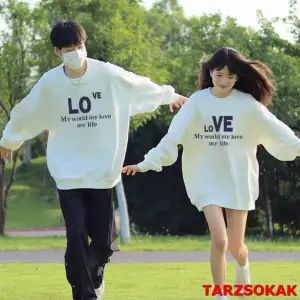 2 Li Harajuku Style Çift Sevgili Kombinleri Couple Clothing Yeni Sezon 2 Adet