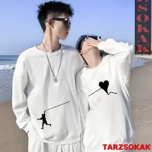 2 Li Harajuku Style Çift Sevgili Kombinleri Couple Clothing Yeni Sezon 2 Adet