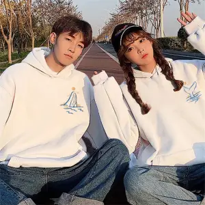 2 Li Harajuku Style Çift Sevgili Kombinleri Couple Clothing Yeni Sezon 2 Adet