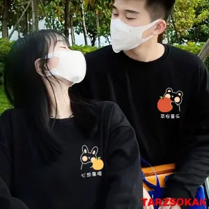2 Li Harajuku Style Çift Sevgili Kombinleri Couple Clothing Yeni Sezon 2 Adet